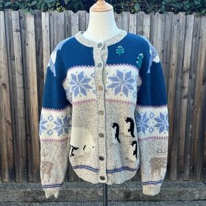 Vintage Novelty Wool Cardigan